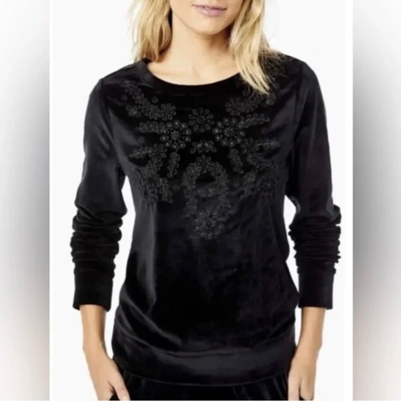 NWT Lilly Pulitzer Rami Velour Sweatshirt 🖤 - Picture 3 of 6